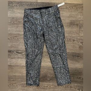 Venus NWT SZ 12 Sparkling Sequin Pants Black and Silver